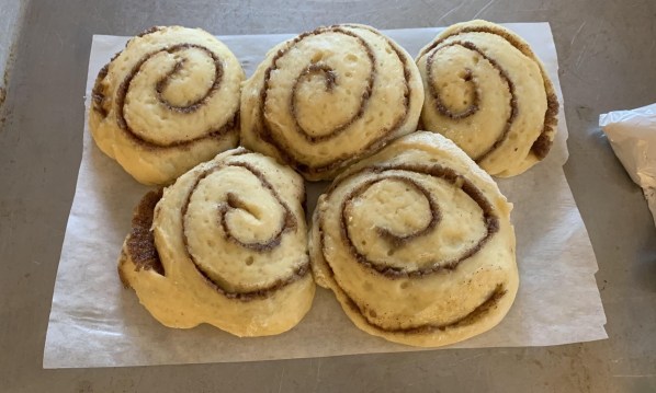 Bread dough cinnamon rolls